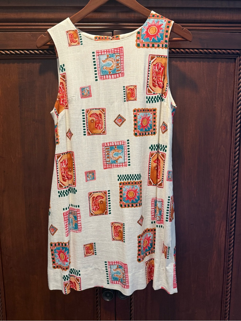 Paperheart Western Linen Blend Dress Size: Small